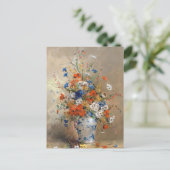 花瓶に野生の花 ポストカード (スタンド正面)