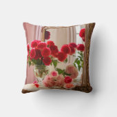 花瓶に鏡入り枕美紅花 クッション (裏面)