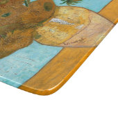 花瓶に12本のひまわり絵画（静物） カッティングボード (角)