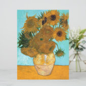 花瓶に12本のひまわり絵画（静物） カード (スタンド正面)