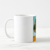 花瓶に12本のひまわり絵画(静物) コーヒーマグカップ (左)