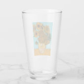 花瓶に12本のひまわり絵画（静物） タンブラーグラス (裏面)