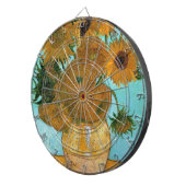 花瓶に12本のひまわり絵画（静物） ダーツボード (正面右)