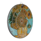 花瓶に12本のひまわり絵画（静物） ダーツボード (正面左)