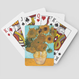 花瓶に12本のひまわり絵画（静物） トランプ
