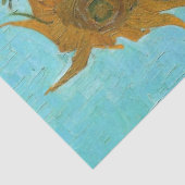 花瓶に12本のひまわり絵画（静物） 薄葉紙 (詳細)