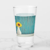 花瓶のひまわり タンブラーグラス (裏面)