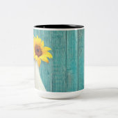 花瓶のひまわり ツートーンマグカップ (中央)