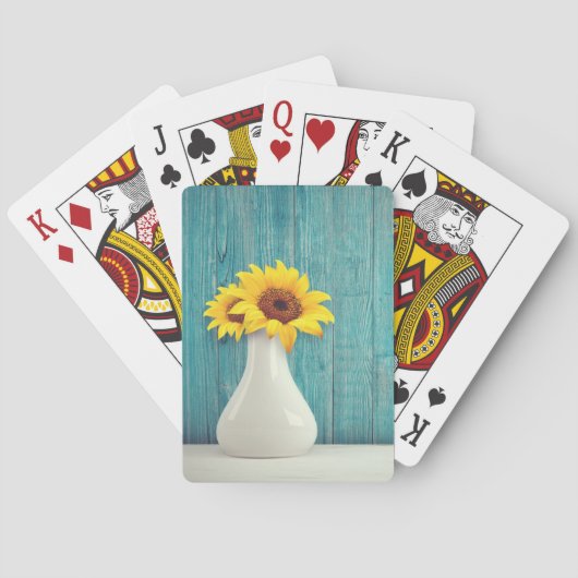 花瓶のひまわり トランプ (裏面)