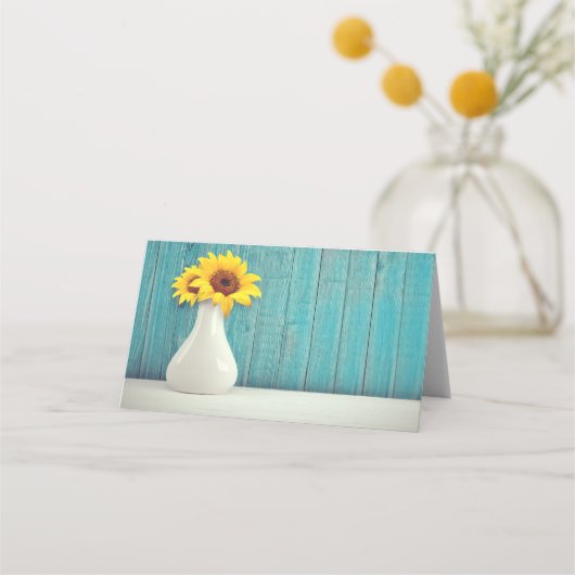 花瓶のひまわり プレイスカード (正面)