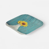 花瓶のひまわり ペーパープレート (傾斜あり)