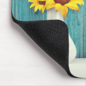 花瓶のひまわり マウスパッド (コーナー)