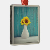 花瓶のひまわり メタルオーナメント (右)