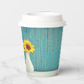 花瓶のひまわり 紙コップ (裏面)