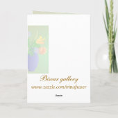 花瓶のエキゾチックな花 – 姉妹誕生日カード カード (裏面)