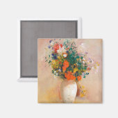 花瓶のオディロン絵画レドンアメージングモの花 マグネット (正面/裏面)