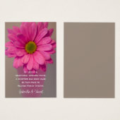 花瓶のチャリティ結婚ーフカードにピンクのデイジー (正面&裏面)