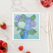 花瓶のナプキンの柔らかいアジサイ スタンダードカクテルナプキン (インサイチュ)