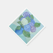 花瓶のナプキンの柔らかいアジサイ スタンダードカクテルナプキン (角)