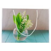 花瓶のハートシールのギフトボックスの谷のリリー ラージペーパーバッグ (裏面)