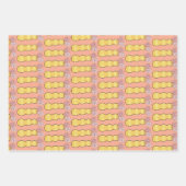 花瓶のピンクのデイジーラッピング紙フラットシート ラッピングペーパーシート (正面2)