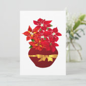 花瓶のポインセチア シーズンカード (スタンド正面)