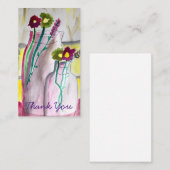 花瓶のワイルドフラワー抽象芸術アート ノートカード (正面/裏面)