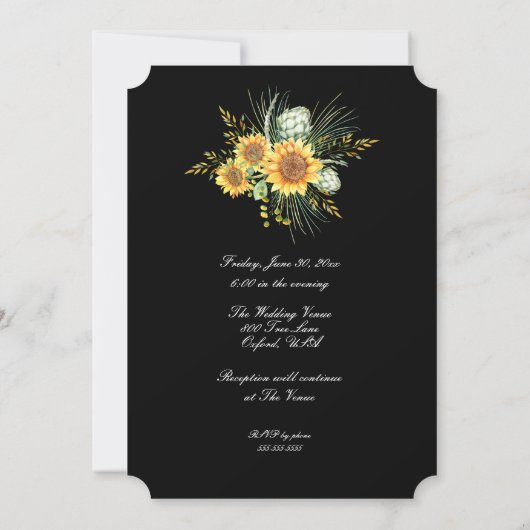 花瓶の中のひまわり (裏面)