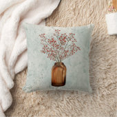 花瓶の中のイレックスベリー装飾用クッション クッション (ブランケット)