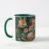 花瓶の中のバロック時代の静物画の花 マグカップ (左)
