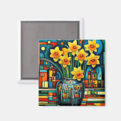 花瓶の中の水仙 マグネット (正面/裏面)