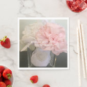 花瓶の中の白とピンクの花 スタンダードランチョンナプキン (インサイチュ)