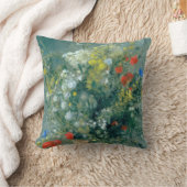 花瓶の中の花オーガストルノアールファインアート クッション (ブランケット)