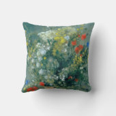 花瓶の中の花オーガストルノアールファインアート クッション (裏面)