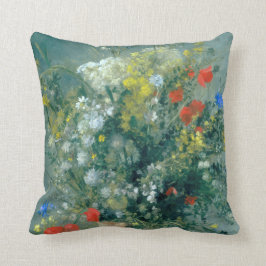 花瓶の中の花オーガストルノアールファインアート クッション