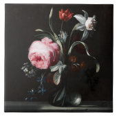 花瓶の中の花(ベスト付き) タイル (正面)