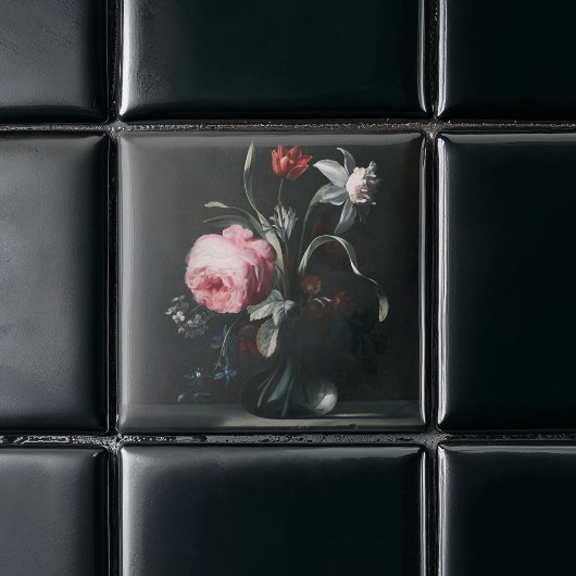 花瓶の中の花(ベスト付き) タイル