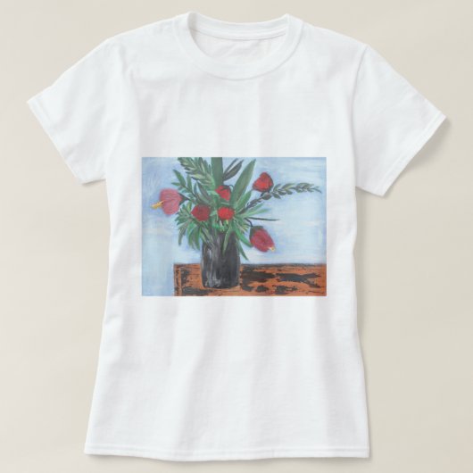 花瓶の中の花 Tシャツ (デザイン正面)