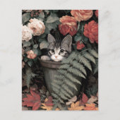花瓶の可愛い子猫 ポストカード (正面)