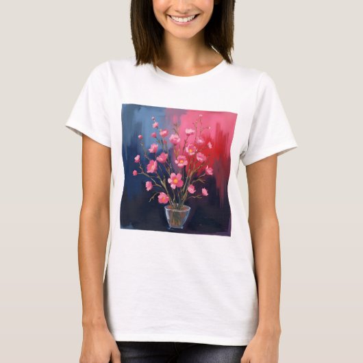 花瓶の可愛い花 Tシャツ (正面)