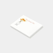 花瓶の後付きノートの花 ポストイット (アングル)