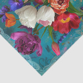 花瓶の春の花の切り離し 薄葉紙 (詳細)