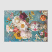 花瓶の春の花の切り離し 薄葉紙 (正面)