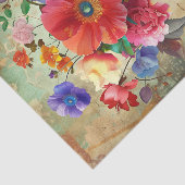 花瓶の春の花の切り離し 薄葉紙 (詳細)