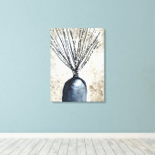 花瓶の水彩柳 キャンバスプリント (インサイチュ (ウッドフロア))