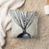 花瓶の水彩柳 クッション (ブランケット)