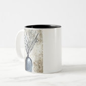 花瓶の水彩柳 ツートーンマグカップ (正面左)