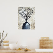 花瓶の水彩柳 ポスター (キッチン)