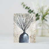 花瓶の水彩柳 ポストカード (スタンド正面)