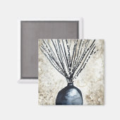 花瓶の水彩柳 マグネット (正面/裏面)